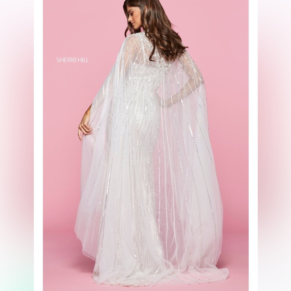 White Sherri Hill dress - Picture 3 of 10